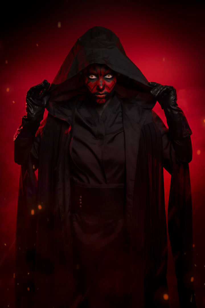 Star Wars Darth Maul Sith Lord Costume Hire or Cosplay, plus Makeup and Photography. Proudly by and available at, Little Shop of Horrors Costumery 6/1 Watt Rd Mornington & Melbourne