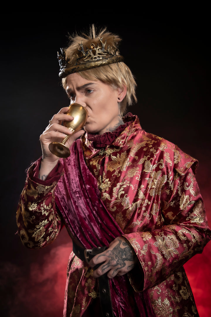 Game of Thrones Joffrey Baratheon Costume Hire or Cosplay, plus Makeup, Contact Lenses and Photography. Proudly by and available at, Little Shop of Horrors Costumery Mornington & Melbourne