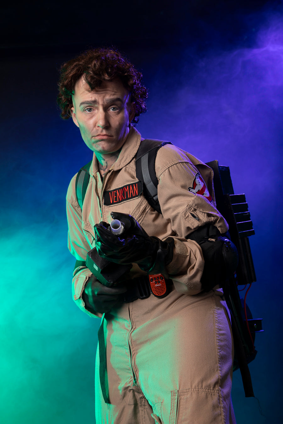 Peter Venkman Ghostbusters Costume Hire or Cosplay, plus Makeup and Photography. Proudly by and available at, Little Shop of Horrors Costumery Mornington & Melbourne