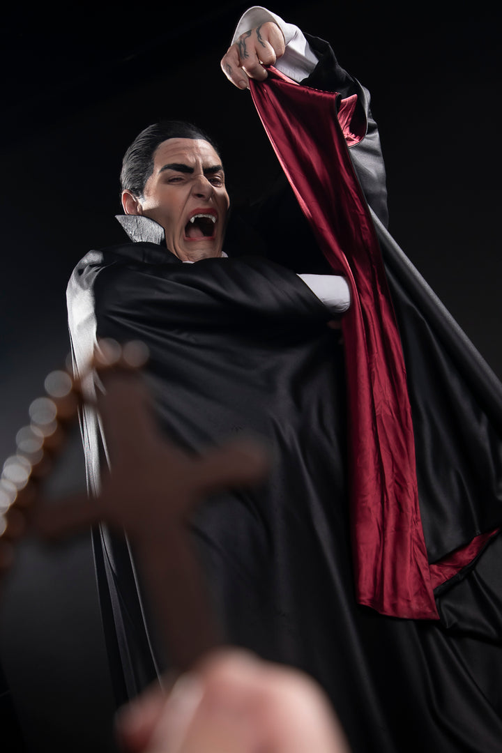 Universal Monsters Bela Lugosi Dracula, Vampire Costume Hire. Proudly by and available at, Little Shop of Horrors Costumery 6/1 Watt Rd Mornington & Melbourne