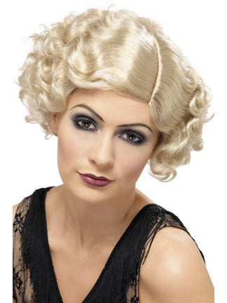 1920s Flirty Flapper Wig: Blonde - Little Shop of Horrors