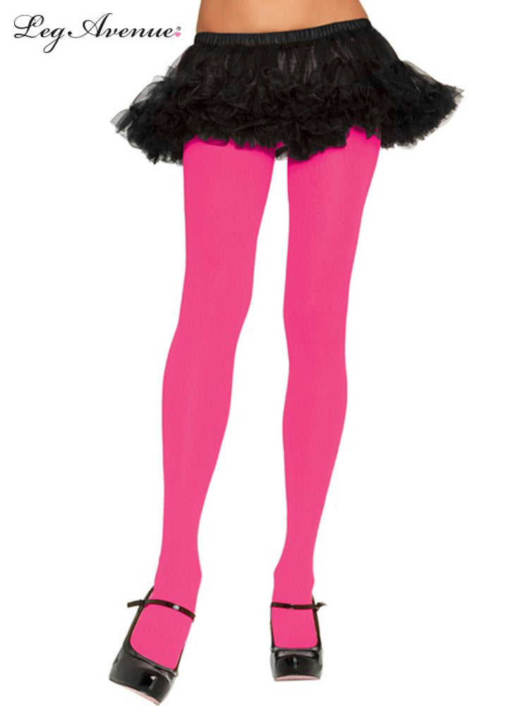 Nylon Tights O/S Neon Pink - Little Shop of Horrors