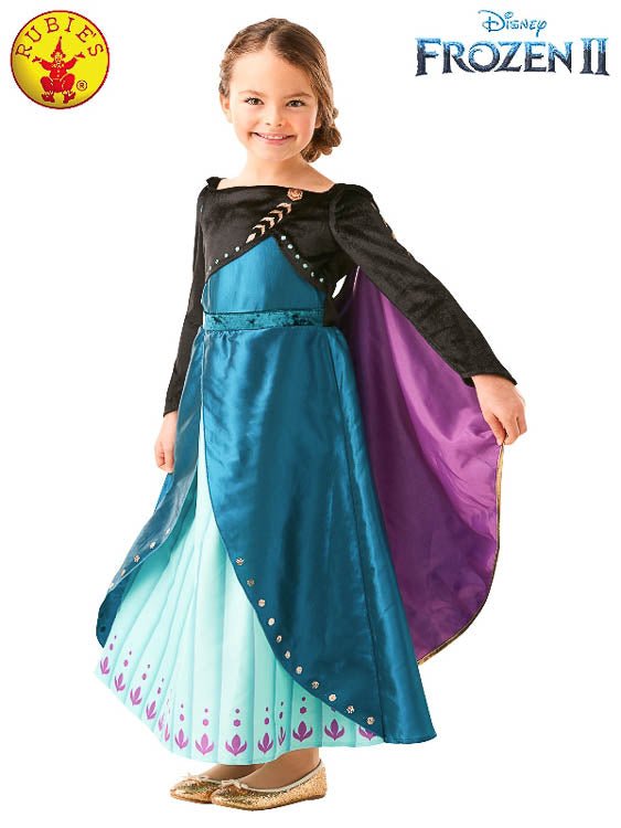 QUEEN ANNA PREMIUM FROZEN 2 COSTUME, CHILD Little Shop of Horrors Costumery  & Pop-Culture Emporium