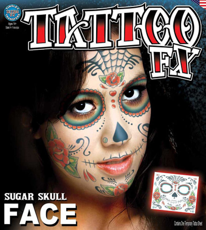Face Tattoo: Sugar Skull Lady - Little Shop of Horrors