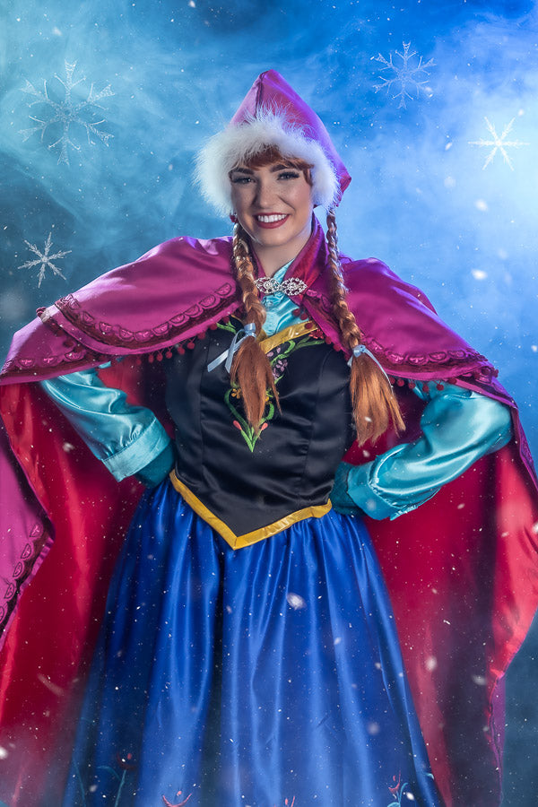 Frozen Anna Costume Hire or Cosplay, plus Makeup and Photography. Proudly by and available at, Little Shop of Horrors Costumery 6/1 Watt Rd Mornington & Melbourne