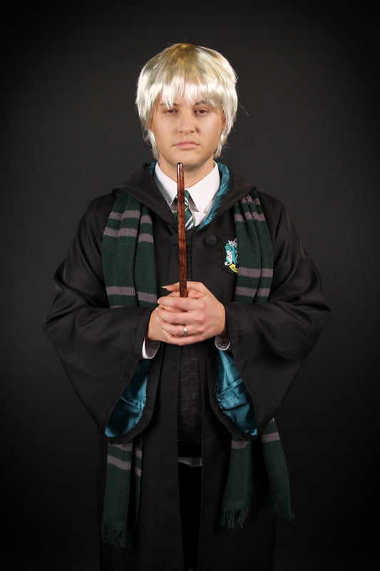 Harry Potter Draco Malfoy Costume Hire or Cosplay, plus Makeup and Photography. Proudly by and available at, Little Shop of Horrors Costumery 6/1 Watt Rd Mornington & Melbourne