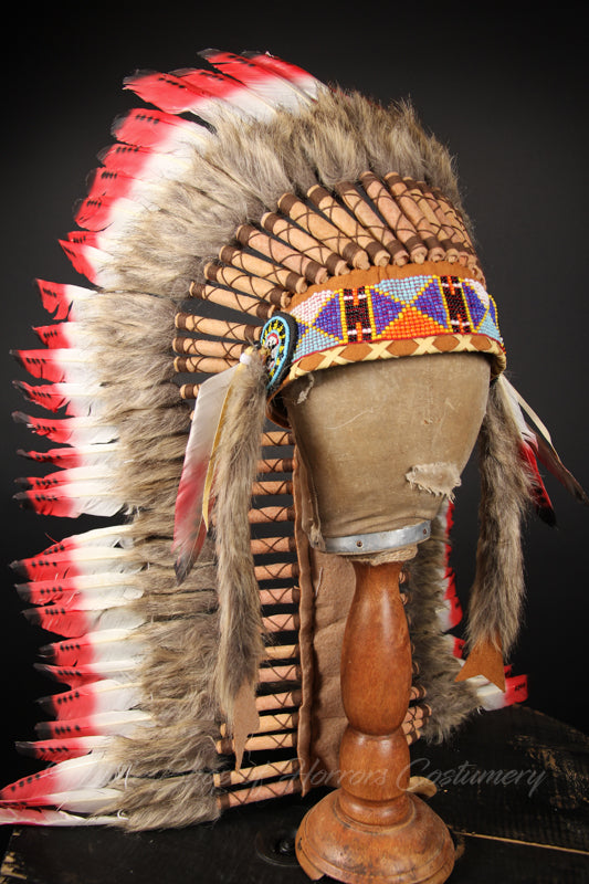 Native American Warbonnet: Long Red - Little Shop of Horrors