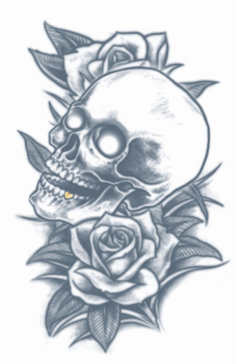 Prison Skull & Roses Tattoo - Little Shop of Horrors