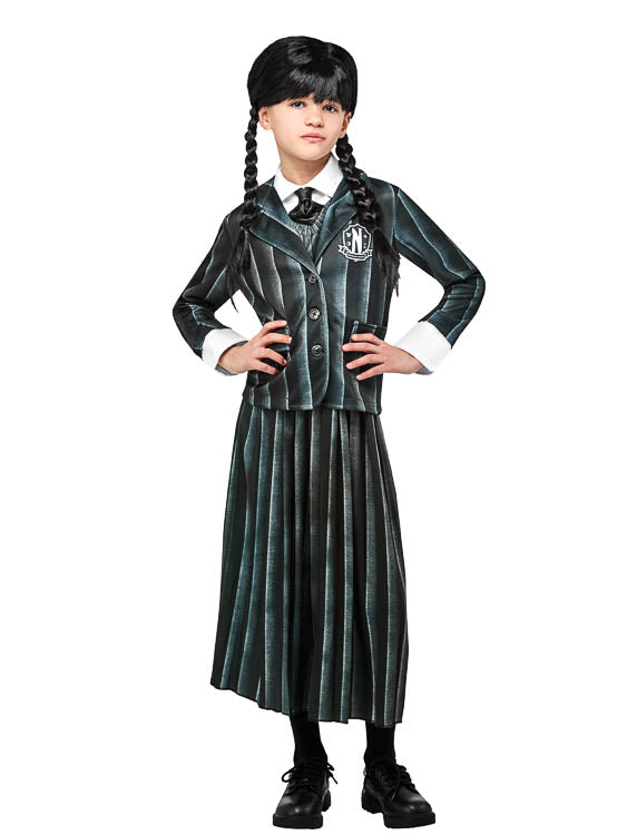WEDNESDAY NEVERMORE ACADEMY BLACK COSTUME, CHILD - Little Shop of Horrors