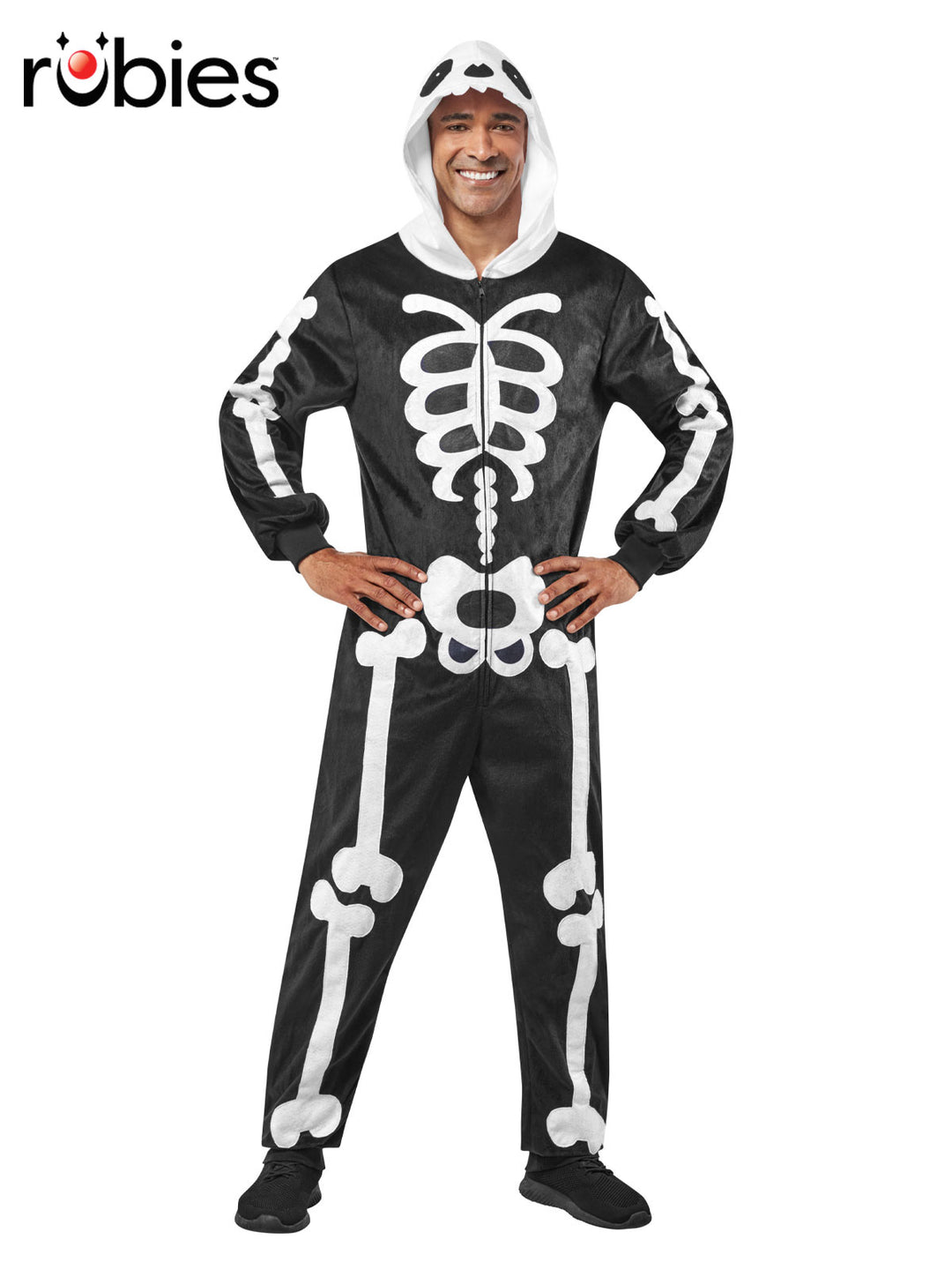 SKELETON ONESIE COSTUME, ADULT - Little Shop of Horrors Costumery & Pop-Culture Emporium - 16 Bennetts Rd Mornington Melbourne - Melbourne's Most Iconic Costume Shop