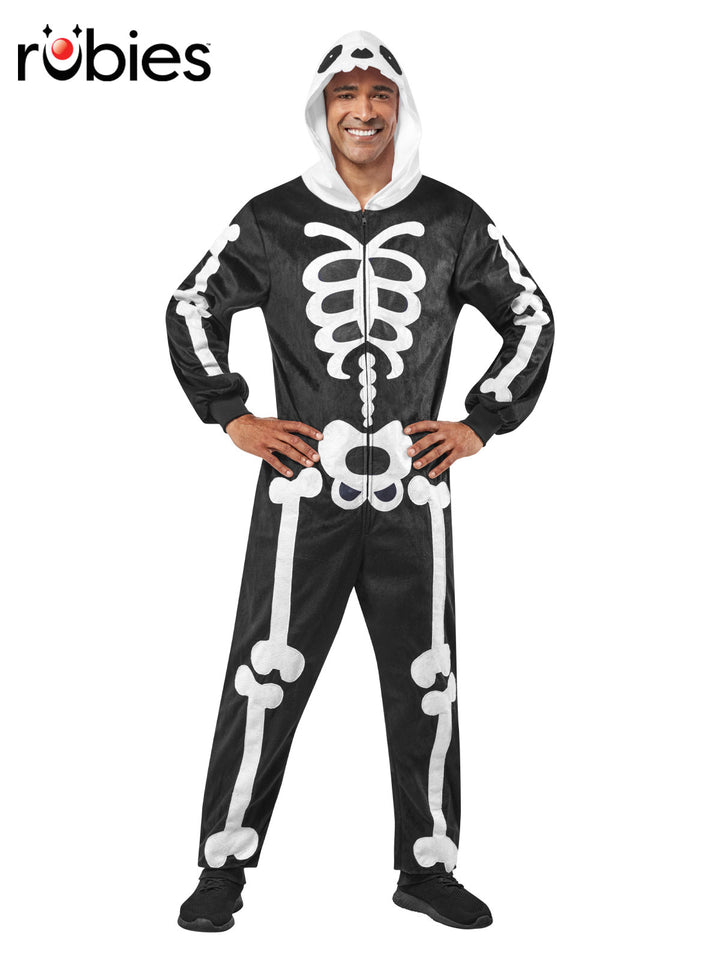 SKELETON ONESIE COSTUME, ADULT - Little Shop of Horrors Costumery & Pop-Culture Emporium - 16 Bennetts Rd Mornington Melbourne - Melbourne's Most Iconic Costume Shop