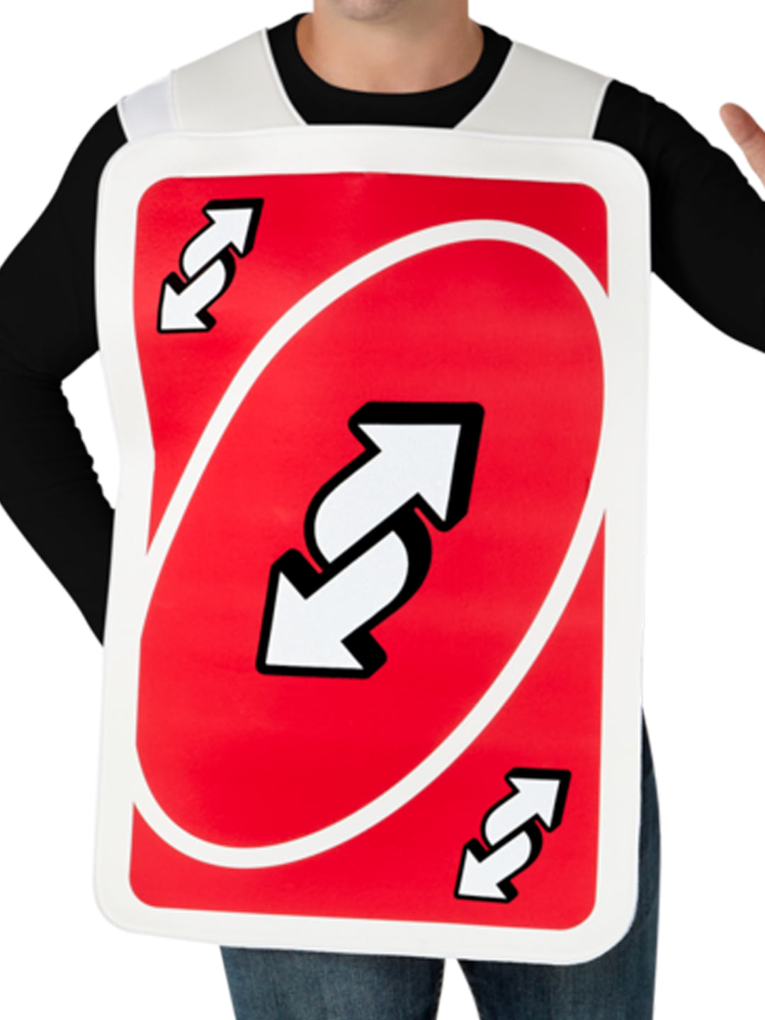 UNO REVERSE CARD TABARD COSTUME, ADULT - Little Shop of Horrors Costumery & Pop-Culture Emporium - 16 Bennetts Rd Mornington Melbourne - Melbourne's Most Iconic Costume Shop
