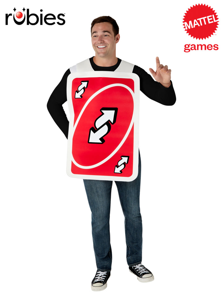 UNO REVERSE CARD TABARD COSTUME, ADULT - Little Shop of Horrors Costumery & Pop-Culture Emporium - 16 Bennetts Rd Mornington Melbourne - Melbourne's Most Iconic Costume Shop