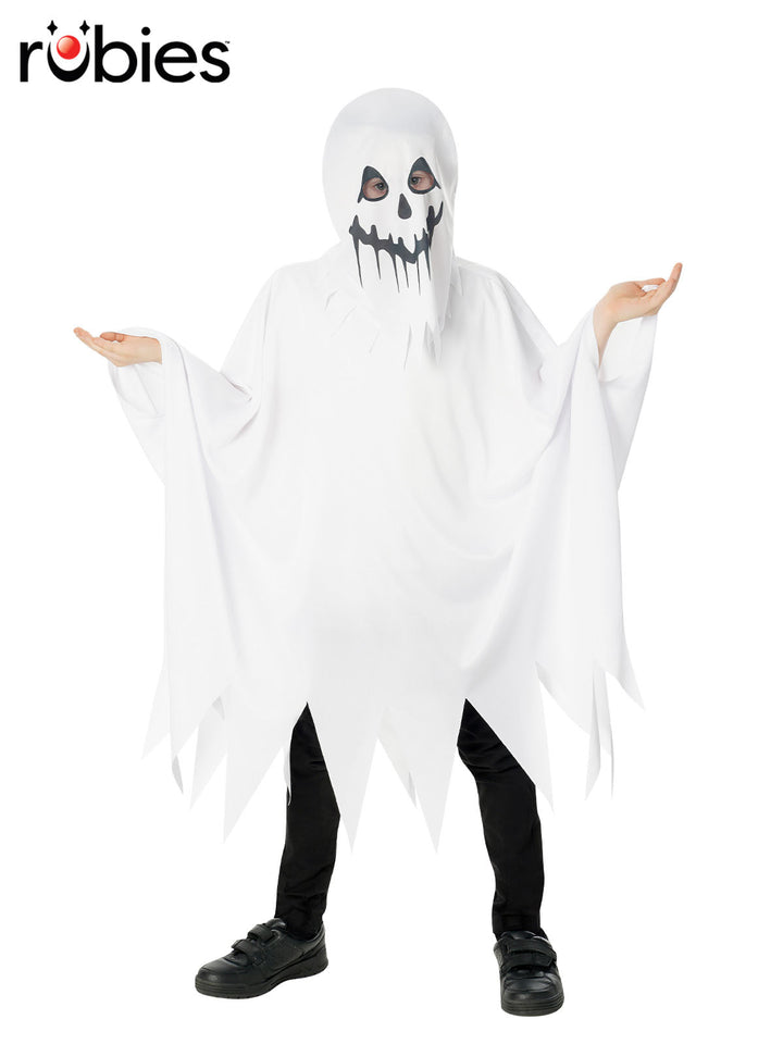 GHOST PONCHO WITH HOOD, CHILD - Little Shop of Horrors Costumery & Pop-Culture Emporium - 16 Bennetts Rd Mornington Melbourne - Melbourne's Most Iconic Costume Shop