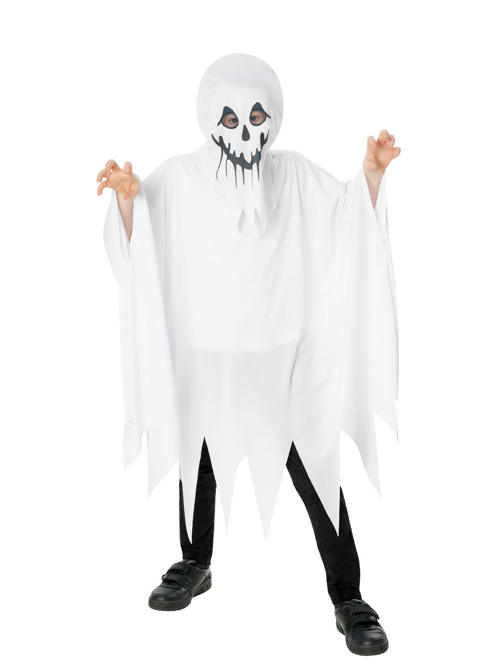 GHOST PONCHO WITH HOOD, CHILD - Little Shop of Horrors Costumery & Pop-Culture Emporium - 16 Bennetts Rd Mornington Melbourne - Melbourne's Most Iconic Costume Shop