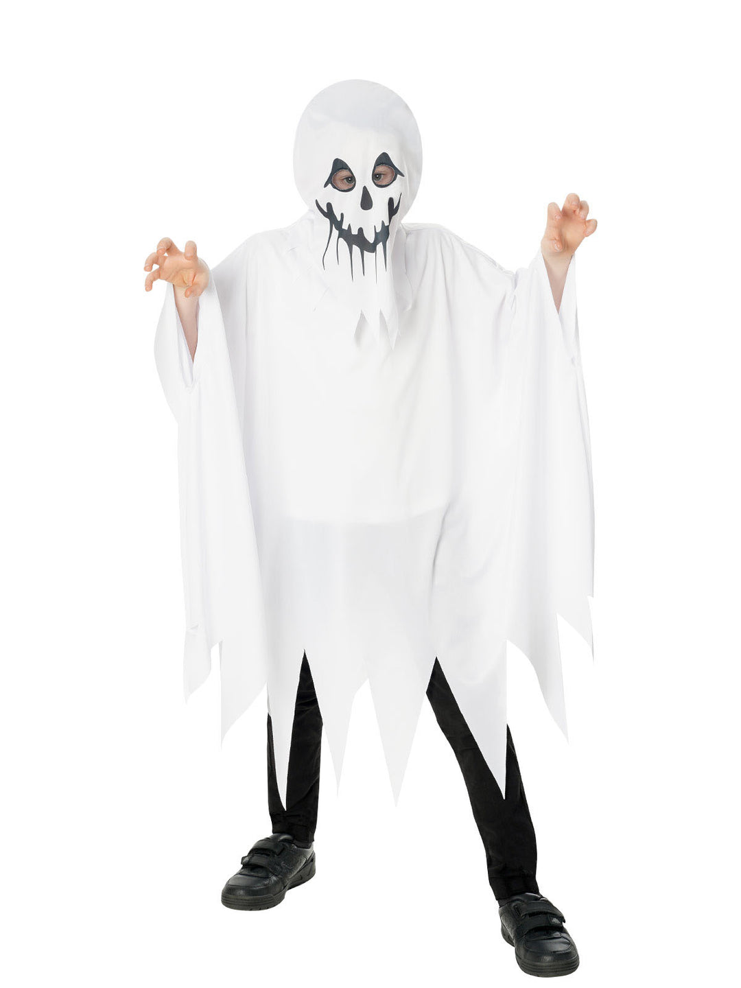 GHOST PONCHO WITH HOOD, CHILD - Little Shop of Horrors Costumery & Pop-Culture Emporium - 16 Bennetts Rd Mornington Melbourne - Melbourne's Most Iconic Costume Shop