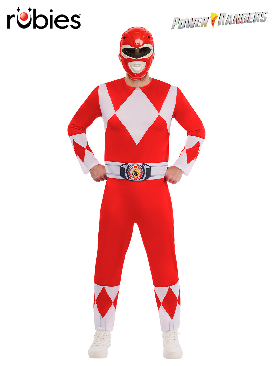 POWER RANGERS RED DELUXE COSTUME, ADULT - Little Shop of Horrors Costumery & Pop-Culture Emporium - 16 Bennetts Rd Mornington Melbourne - Melbourne's Most Iconic Costume Shop
