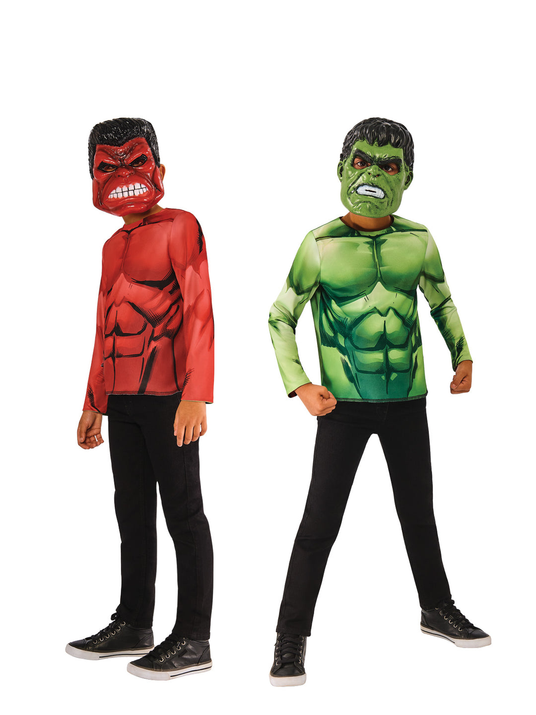 RED HULK/GREEN HULK REVERSIBLE COSTUME TOP & 2 MASKS, CHILD - Little Shop of Horrors Costumery & Pop-Culture Emporium - 16 Bennetts Rd Mornington Melbourne - Melbourne's Most Iconic Costume Shop