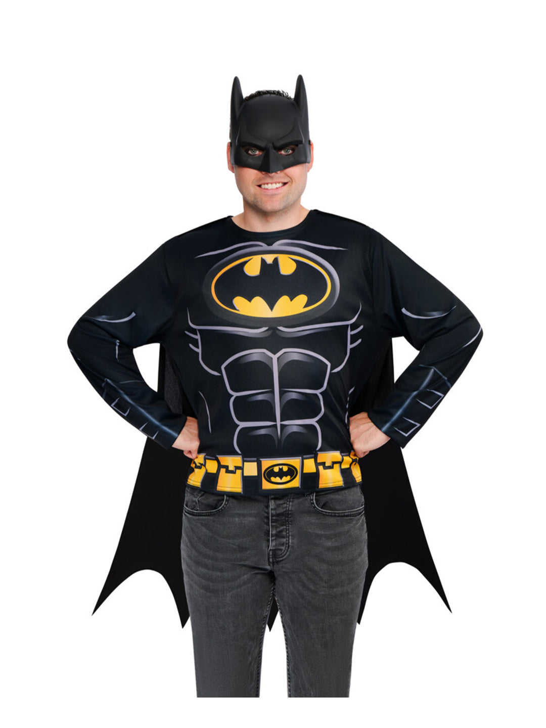 BATMAN COSTUME TOP, CAPE & MASK ADULT - Little Shop of Horrors Costumery & Pop-Culture Emporium - 16 Bennetts Rd Mornington Melbourne - Melbourne's Most Iconic Costume Shop