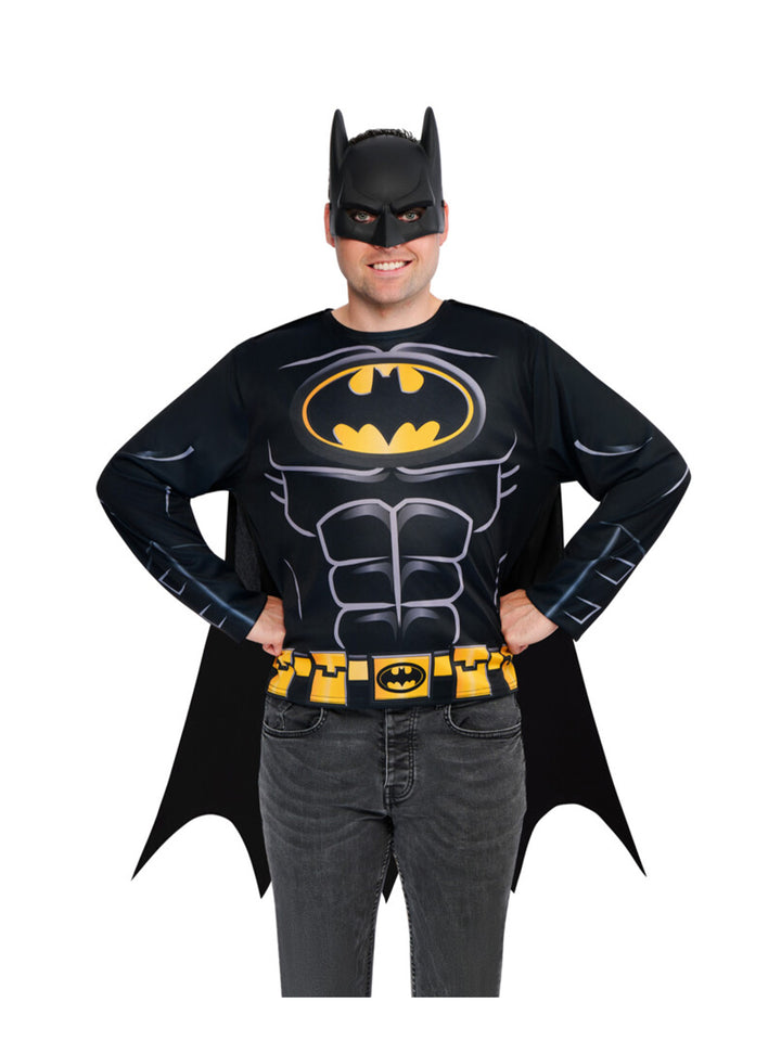 BATMAN COSTUME TOP, CAPE & MASK ADULT - Little Shop of Horrors Costumery & Pop-Culture Emporium - 16 Bennetts Rd Mornington Melbourne - Melbourne's Most Iconic Costume Shop