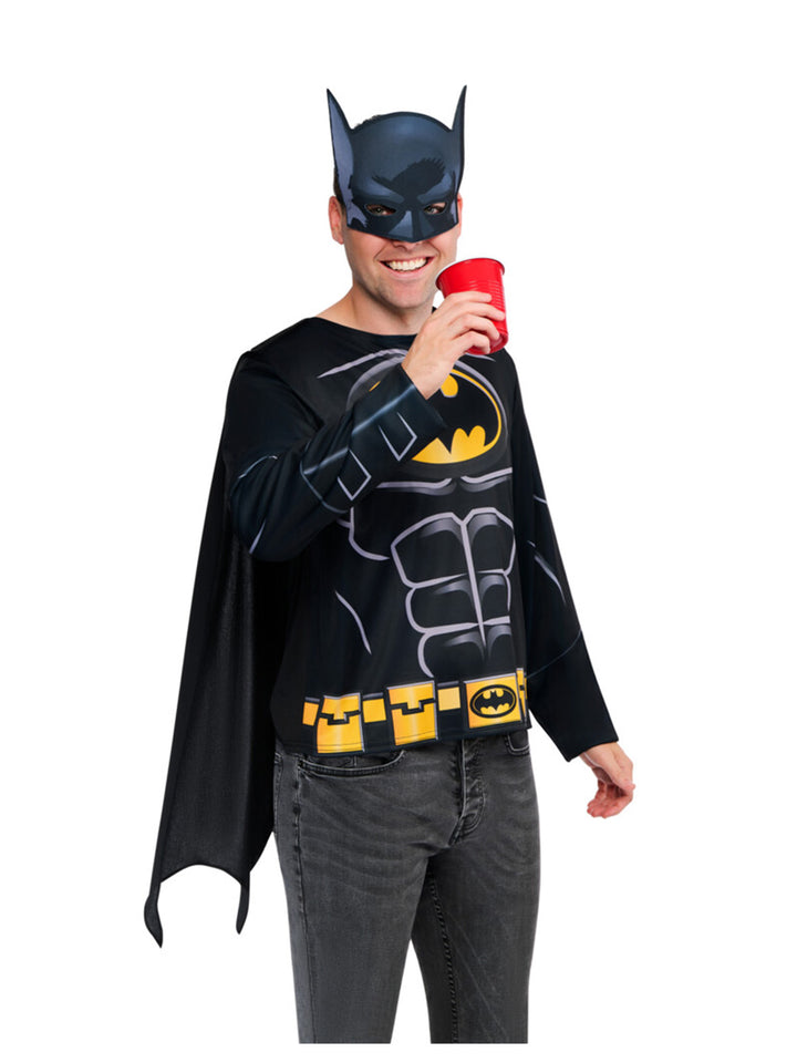 BATMAN COSTUME TOP, CAPE & MASK ADULT - Little Shop of Horrors Costumery & Pop-Culture Emporium - 16 Bennetts Rd Mornington Melbourne - Melbourne's Most Iconic Costume Shop