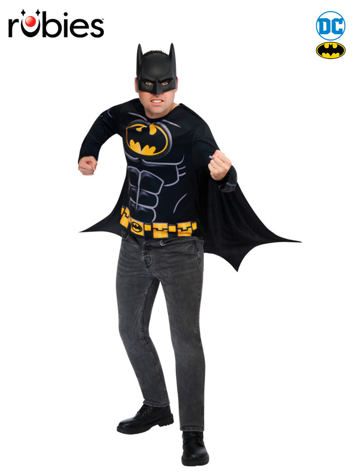 BATMAN COSTUME TOP, CAPE & MASK ADULT - Little Shop of Horrors Costumery & Pop-Culture Emporium - 16 Bennetts Rd Mornington Melbourne - Melbourne's Most Iconic Costume Shop