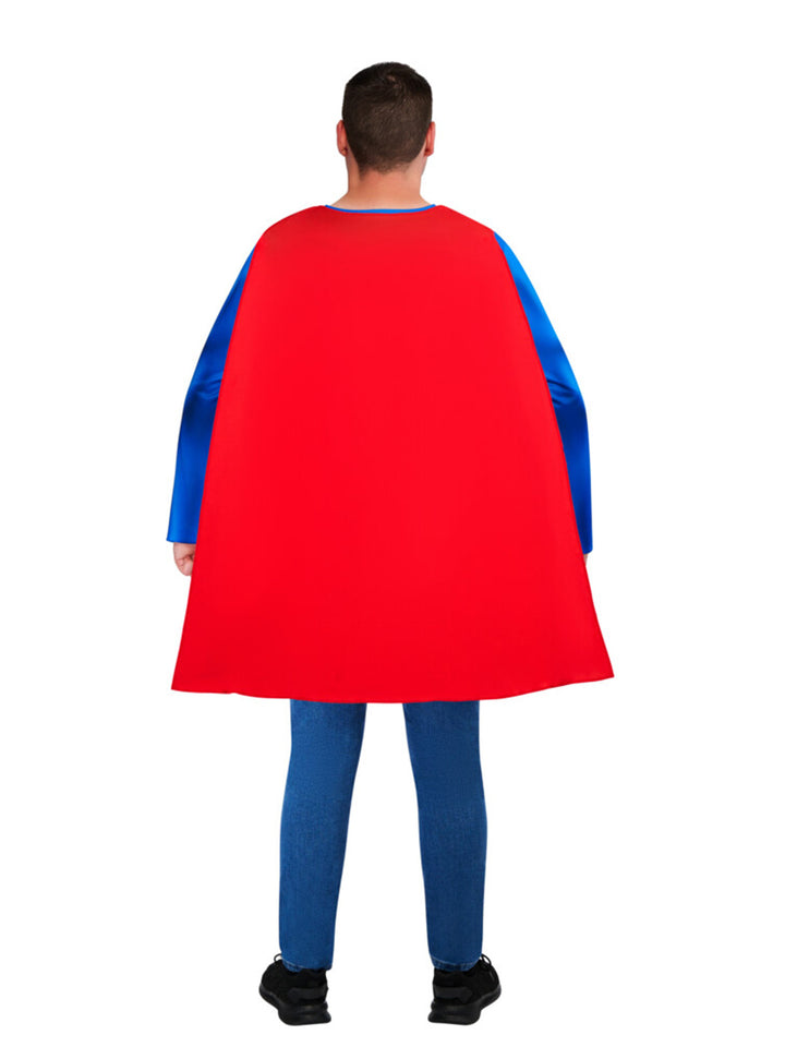 SUPERMAN COSTUME TOP & CAPE, ADULT - Little Shop of Horrors Costumery & Pop-Culture Emporium - 16 Bennetts Rd Mornington Melbourne - Melbourne's Most Iconic Costume Shop