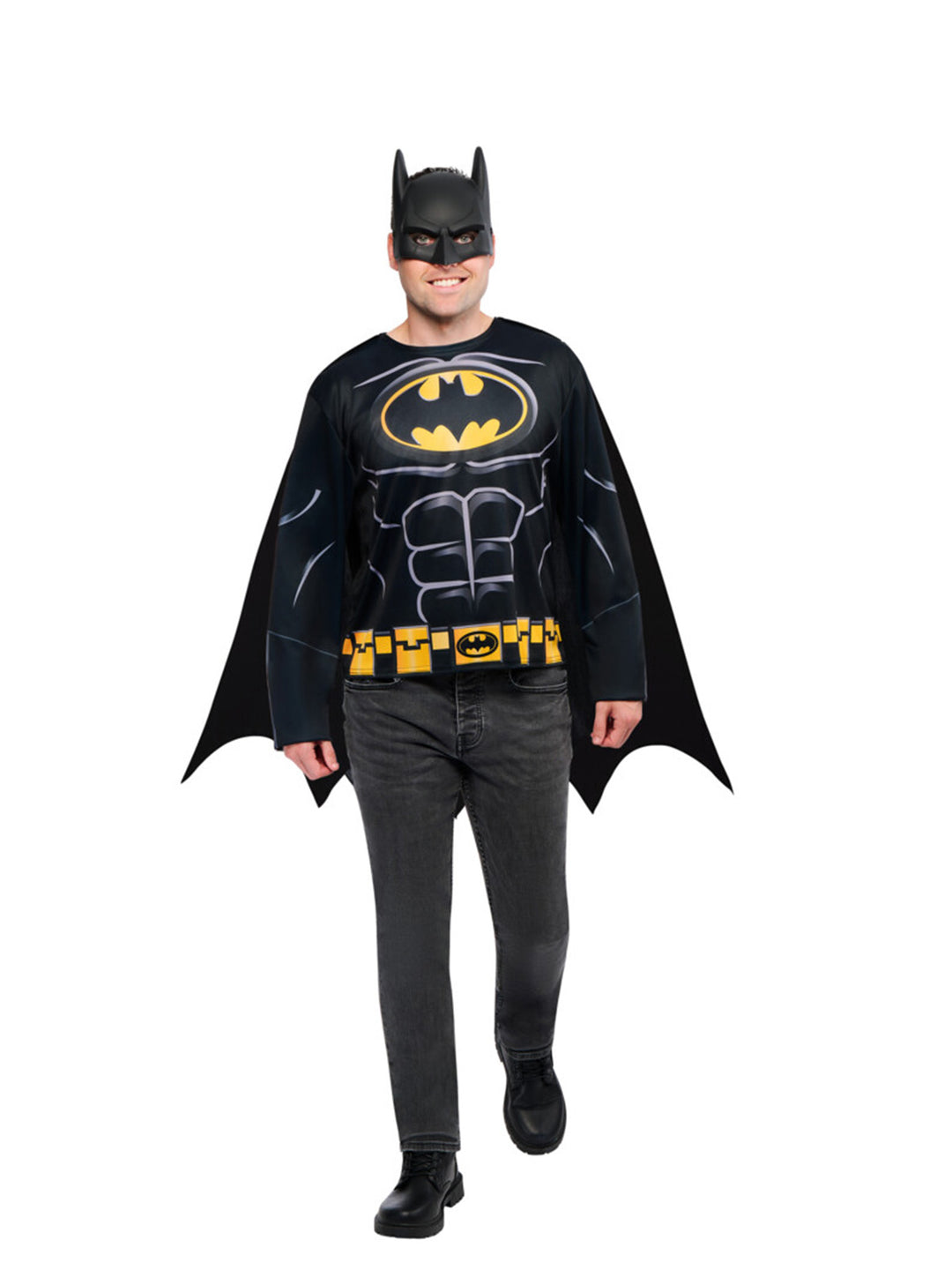 BATMAN COSTUME TOP, CAPE & MASK ADULT - Little Shop of Horrors Costumery & Pop-Culture Emporium - 16 Bennetts Rd Mornington Melbourne - Melbourne's Most Iconic Costume Shop