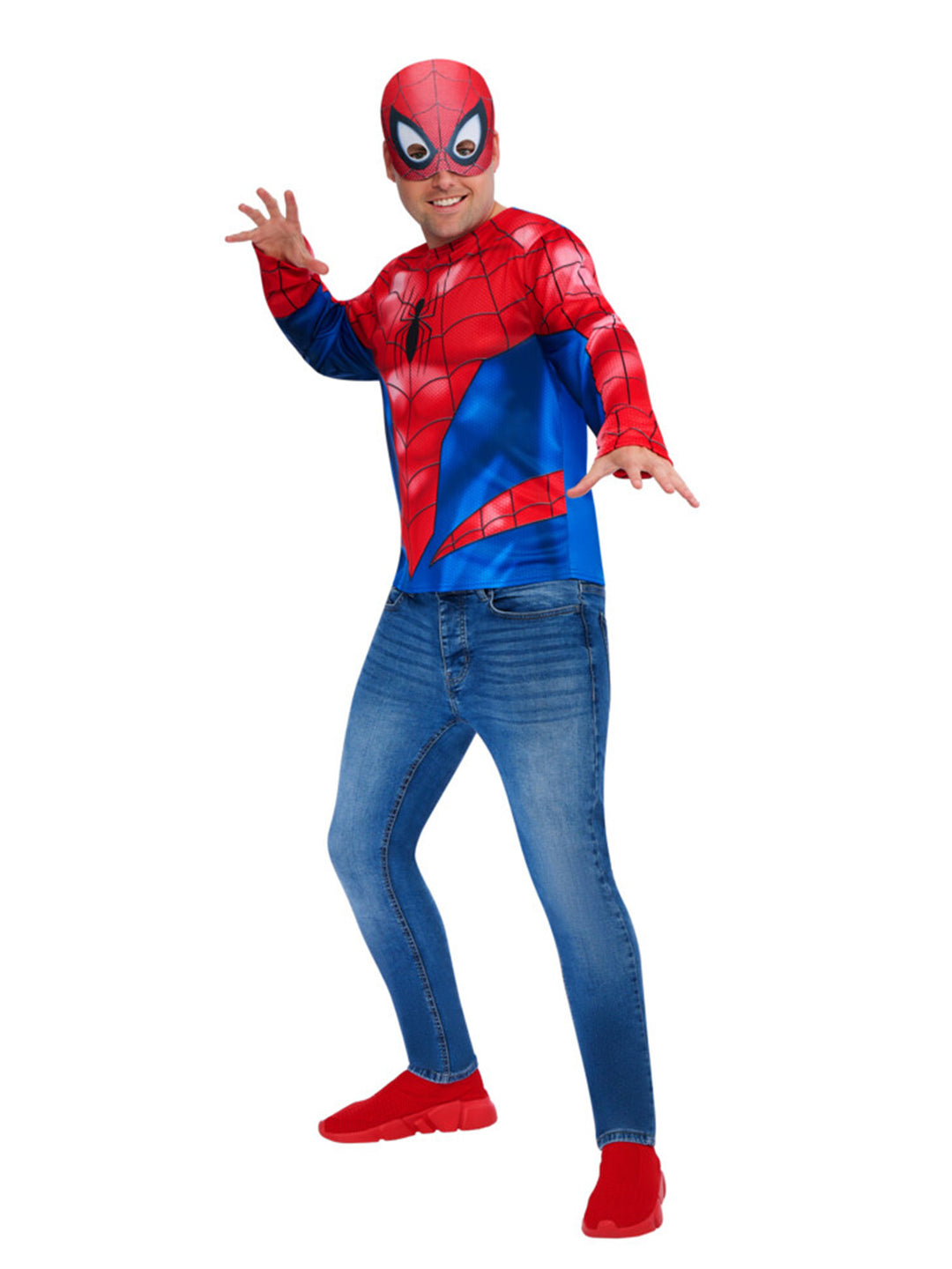 SPIDER-MAN COSTUME TOP & MASK, ADULT - Little Shop of Horrors Costumery & Pop-Culture Emporium - 16 Bennetts Rd Mornington Melbourne - Melbourne's Most Iconic Costume Shop
