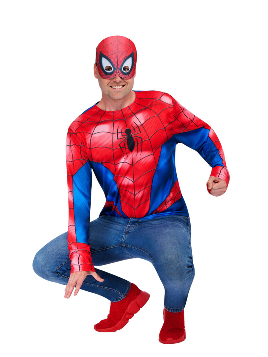 SPIDER-MAN COSTUME TOP & MASK, ADULT - Little Shop of Horrors Costumery & Pop-Culture Emporium - 16 Bennetts Rd Mornington Melbourne - Melbourne's Most Iconic Costume Shop