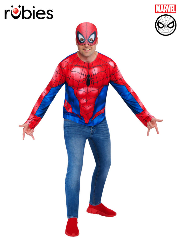 SPIDER-MAN COSTUME TOP & MASK, ADULT - Little Shop of Horrors Costumery & Pop-Culture Emporium - 16 Bennetts Rd Mornington Melbourne - Melbourne's Most Iconic Costume Shop