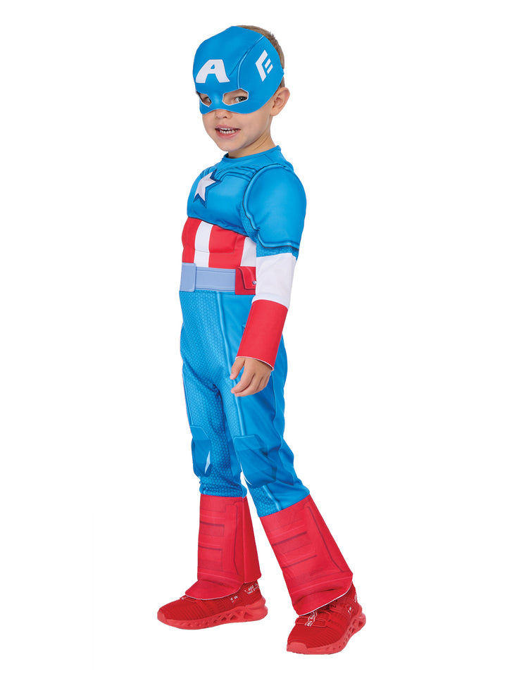 CAPTAIN AMERICA DELUXE COSTUME, TODDLER - Little Shop of Horrors Costumery & Pop-Culture Emporium - 16 Bennetts Rd Mornington Melbourne - Melbourne's Most Iconic Costume Shop