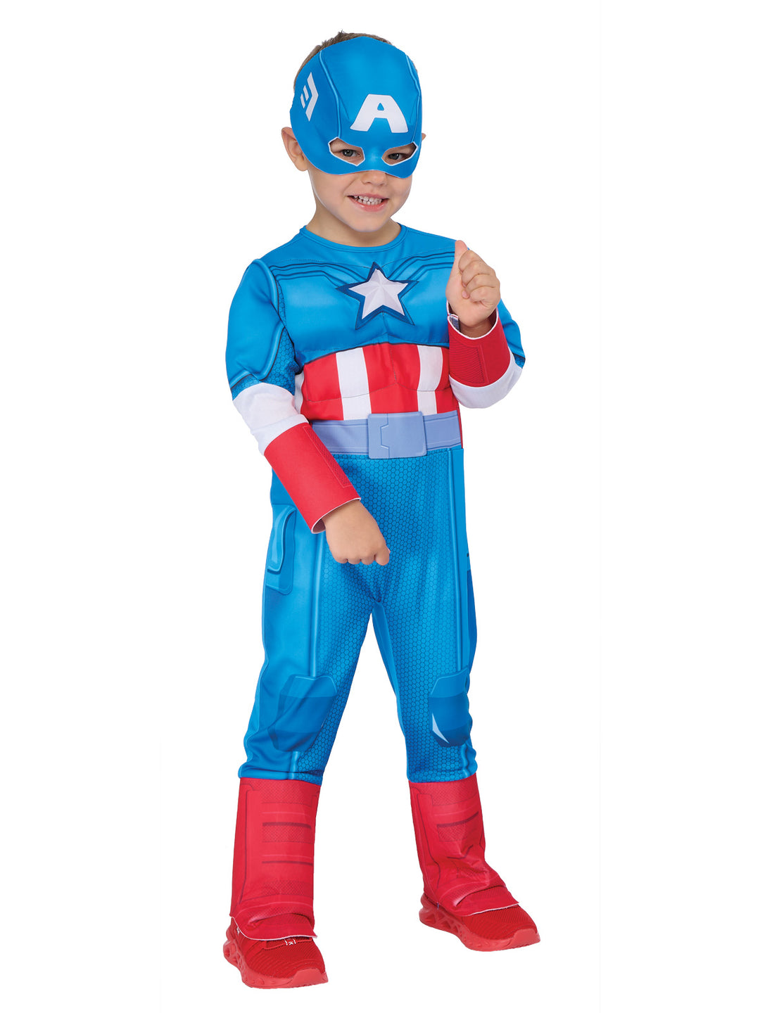 CAPTAIN AMERICA DELUXE COSTUME, TODDLER - Little Shop of Horrors Costumery & Pop-Culture Emporium - 16 Bennetts Rd Mornington Melbourne - Melbourne's Most Iconic Costume Shop