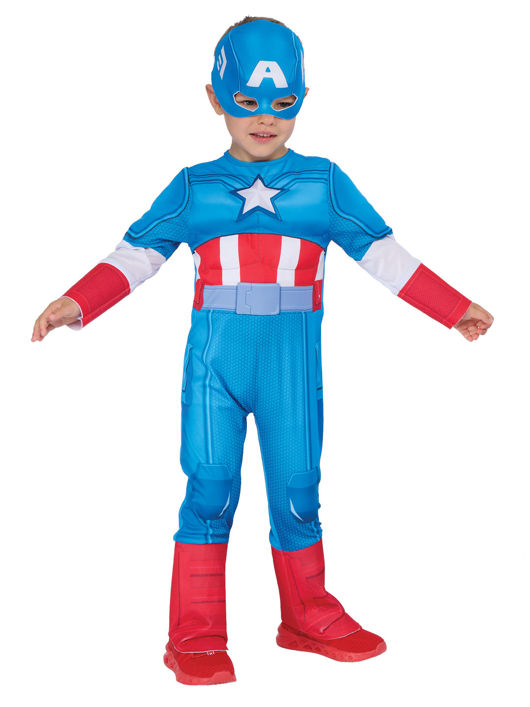 CAPTAIN AMERICA DELUXE COSTUME, TODDLER - Little Shop of Horrors Costumery & Pop-Culture Emporium - 16 Bennetts Rd Mornington Melbourne - Melbourne's Most Iconic Costume Shop