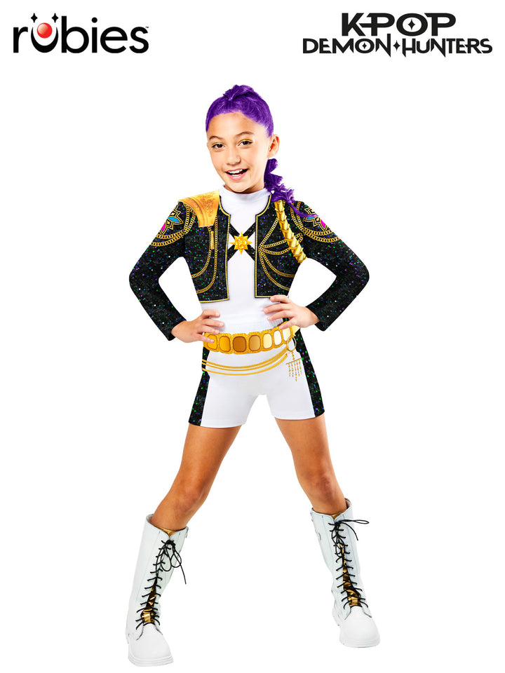K-POP DEMON HUNTERS RUMI GOLD COSTUME, CHILD - Little Shop of Horrors Costumery & Pop-Culture Emporium - 16 Bennetts Rd Mornington Melbourne
