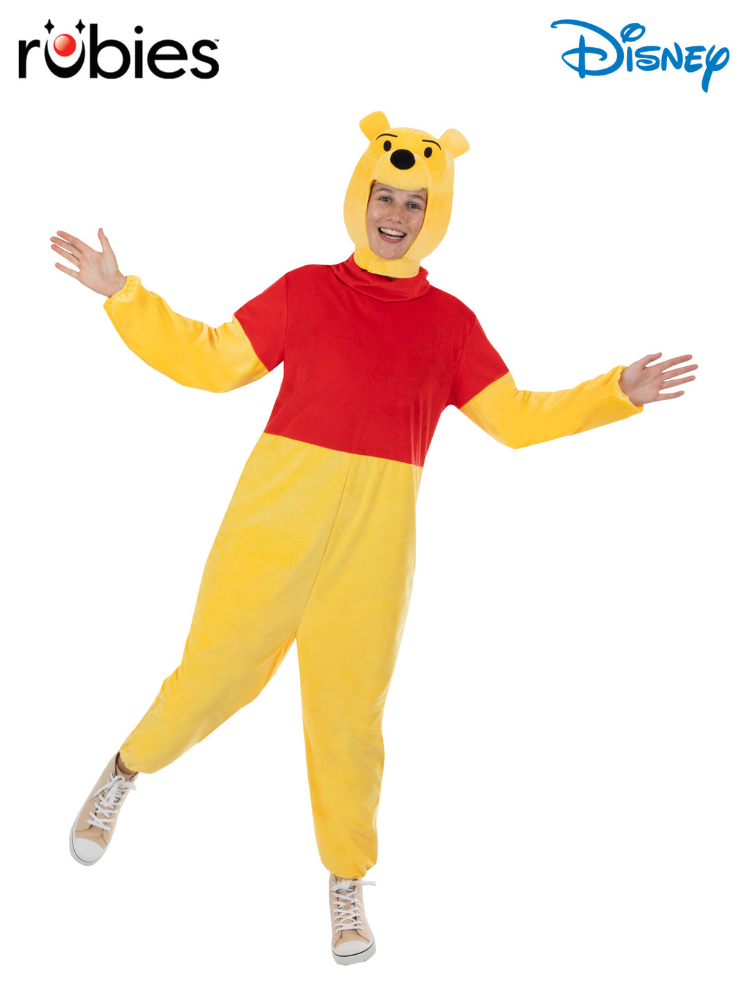 WINNIE THE POOH DELUXE ONESIE, ADULT - Little Shop of Horrors Costumery & Pop-Culture Emporium - 16 Bennetts Rd Mornington Melbourne - Melbourne's Most Iconic Costume Shop