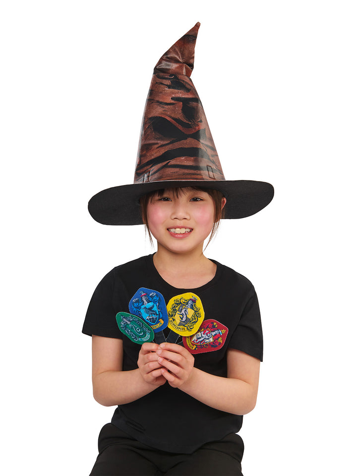 HARRY POTTER SORTING HAT WITH HOUSE BADGES - Little Shop of Horrors Costumery & Pop-Culture Emporium - 16 Bennetts Rd Mornington Melbourne - Melbourne's Most Iconic Costume Shop