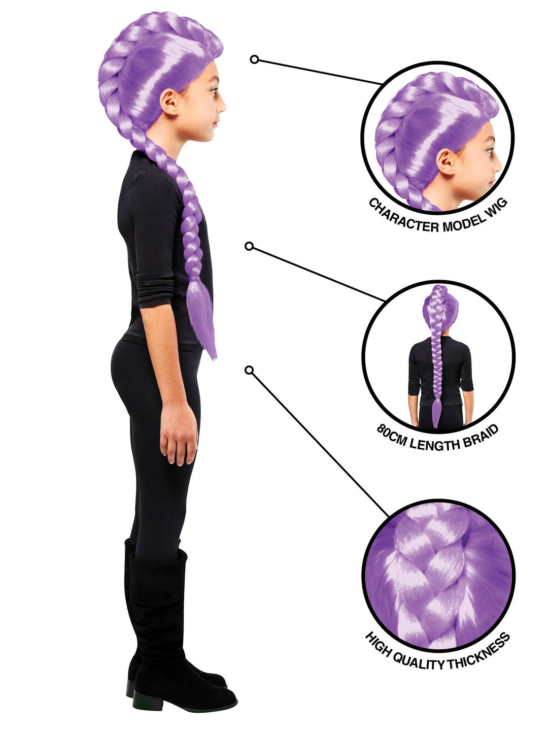 K-POP DEMON HUNTERS RUMI WIG – CHILD - Little Shop of Horrors Costumery & Pop-Culture Emporium - 16 Bennetts Rd Mornington Melbourne