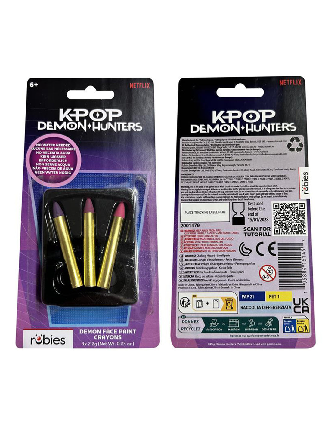 K-POP DEMON FACE PAINT SET – CHILD
