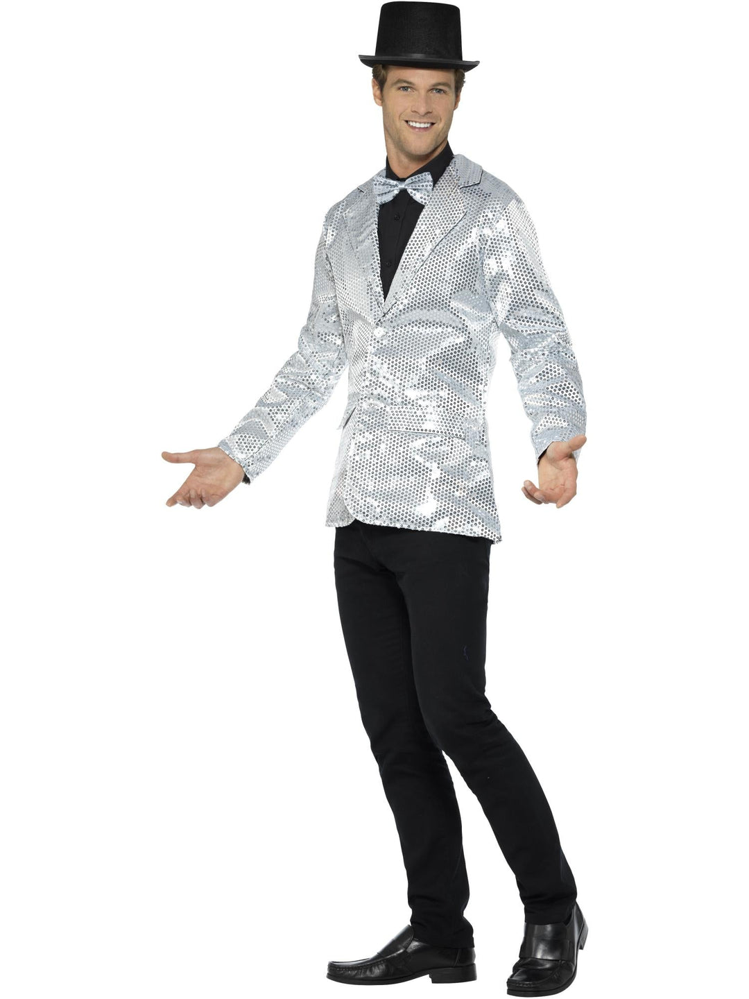 SEQUIN SILVER JACKET, ADULT - Little Shop of Horrors Costumery & Pop-Culture Emporium - 16 Bennetts Rd Mornington Melbourne - Melbourne's Most Iconic Costume Shop