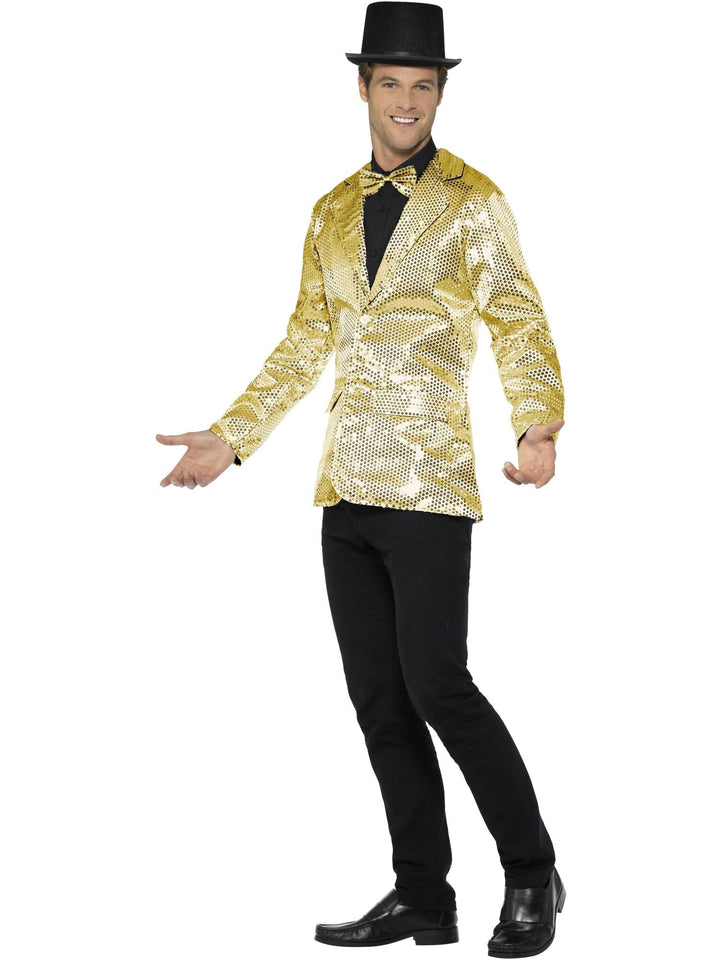 SEQUIN GOLD JACKET, ADULT - Little Shop of Horrors Costumery & Pop-Culture Emporium - 16 Bennetts Rd Mornington Melbourne - Melbourne's Most Iconic Costume Shop