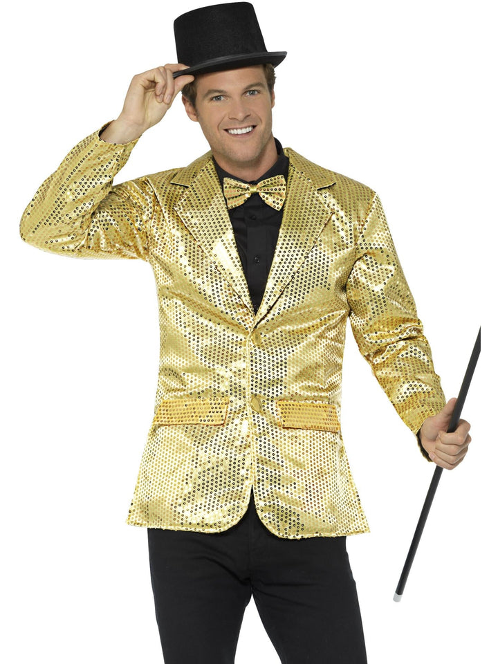 SEQUIN GOLD JACKET, ADULT - Little Shop of Horrors Costumery & Pop-Culture Emporium - 16 Bennetts Rd Mornington Melbourne - Melbourne's Most Iconic Costume Shop