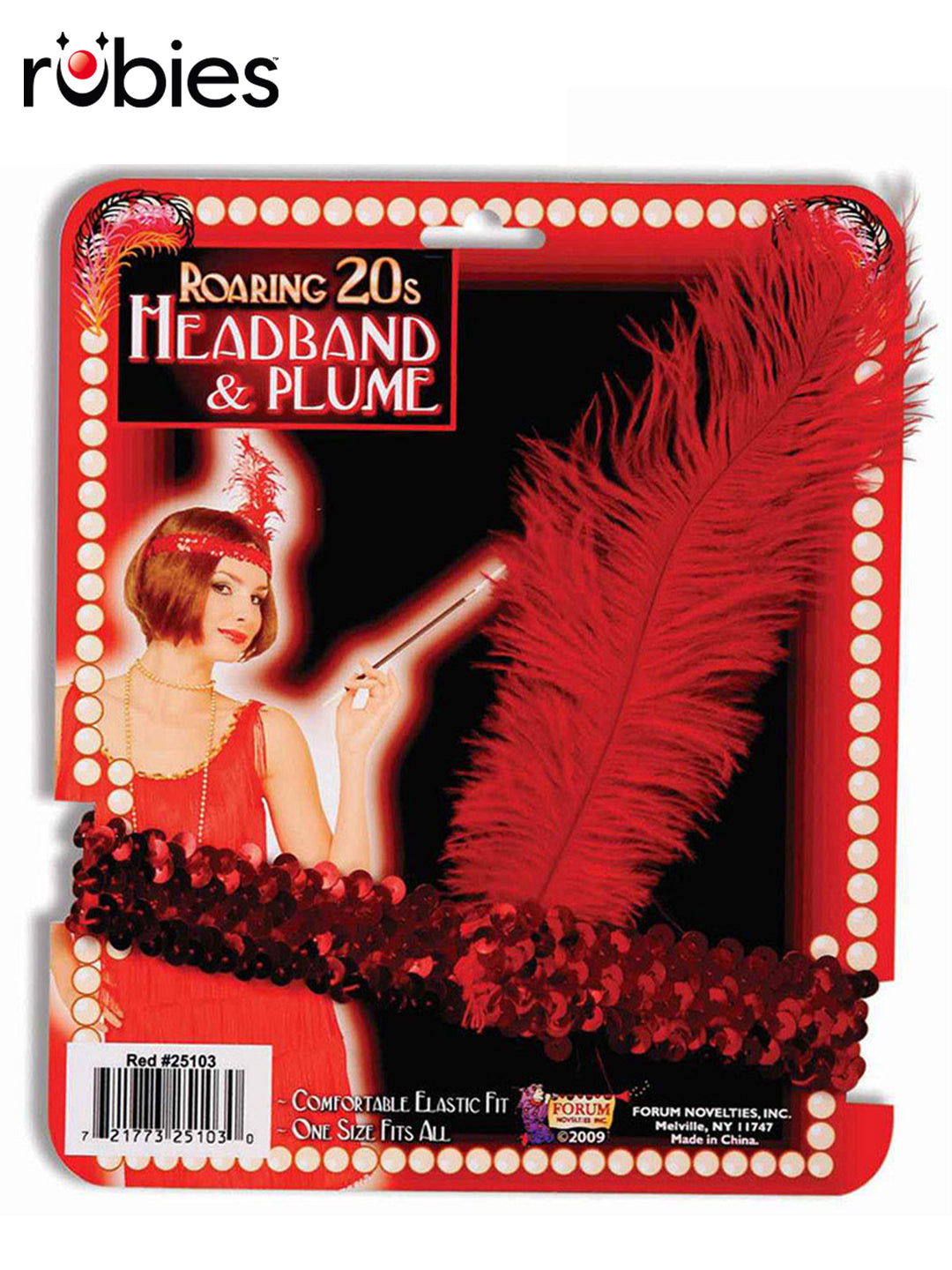 ROARING 20S HEADBAND & PLUME – ADULT - Little Shop of Horrors Costumery & Pop-Culture Emporium - 16 Bennetts Rd Mornington Melbourne - Melbourne's Most Iconic Costume Shop