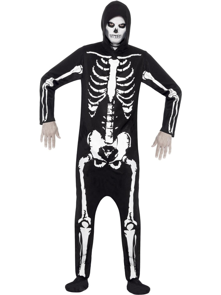 SKELETON HOODED COSTUME, ADULT - Little Shop of Horrors Costumery & Pop-Culture Emporium - 16 Bennetts Rd Mornington Melbourne - Melbourne's Most Iconic Costume Shop