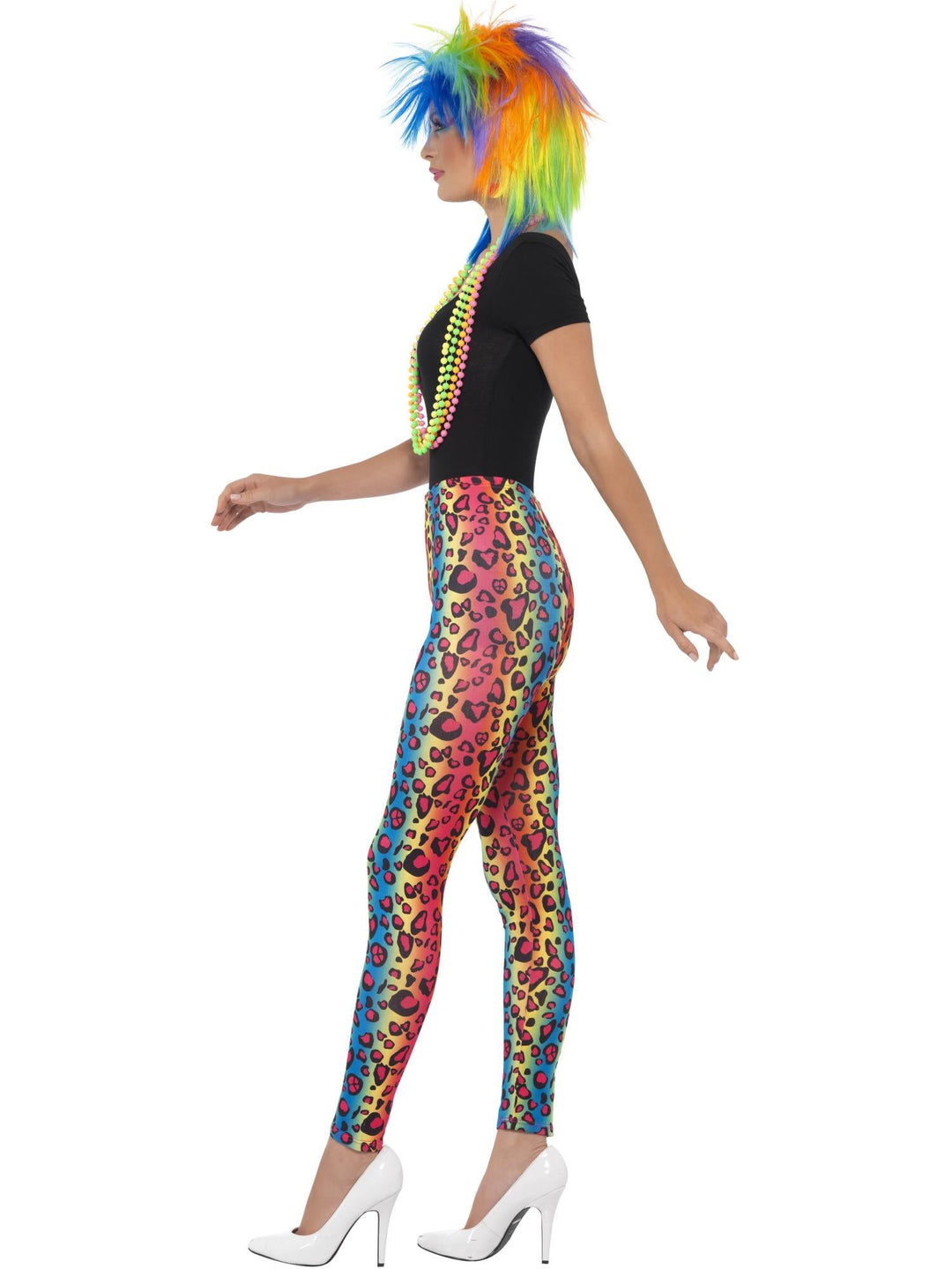 LEOPARD PRINT LEGGINGS, NEON – ADULT - Little Shop of Horrors Costumery & Pop-Culture Emporium - 16 Bennetts Rd Mornington Melbourne - Melbourne's Most Iconic Costume Shop