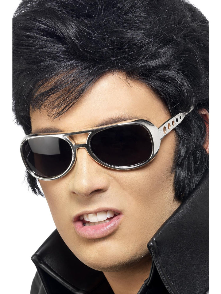 ELVIS SHADES, SILVER – ADULT - Little Shop of Horrors Costumery & Pop-Culture Emporium - 16 Bennetts Rd Mornington Melbourne - Melbourne's Most Iconic Costume Shop