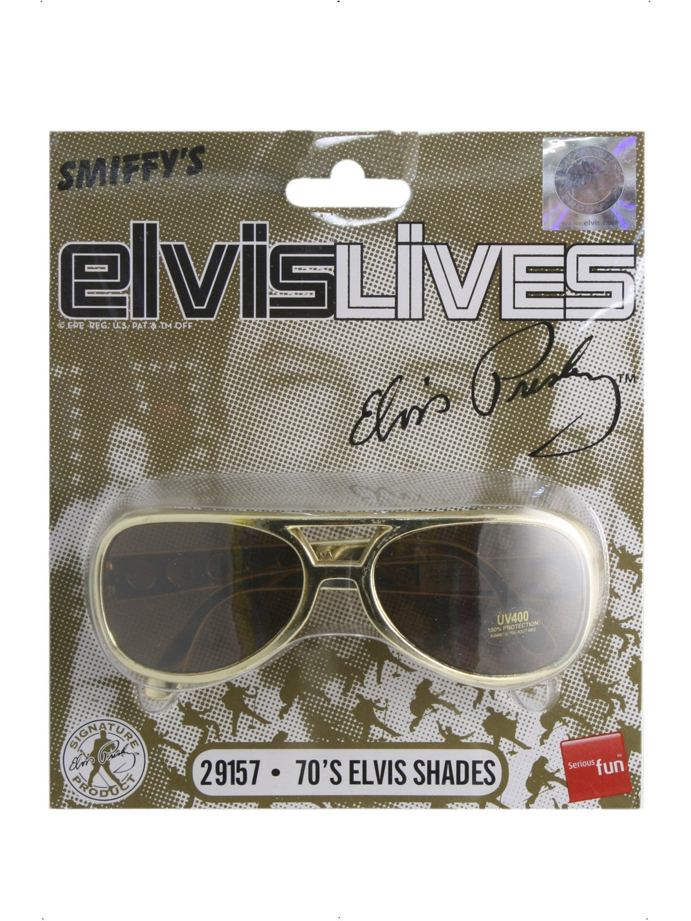 ELVIS GOLD SHADES - Little Shop of Horrors Costumery & Pop-Culture Emporium - 16 Bennetts Rd Mornington Melbourne - Melbourne's Most Iconic Costume Shop