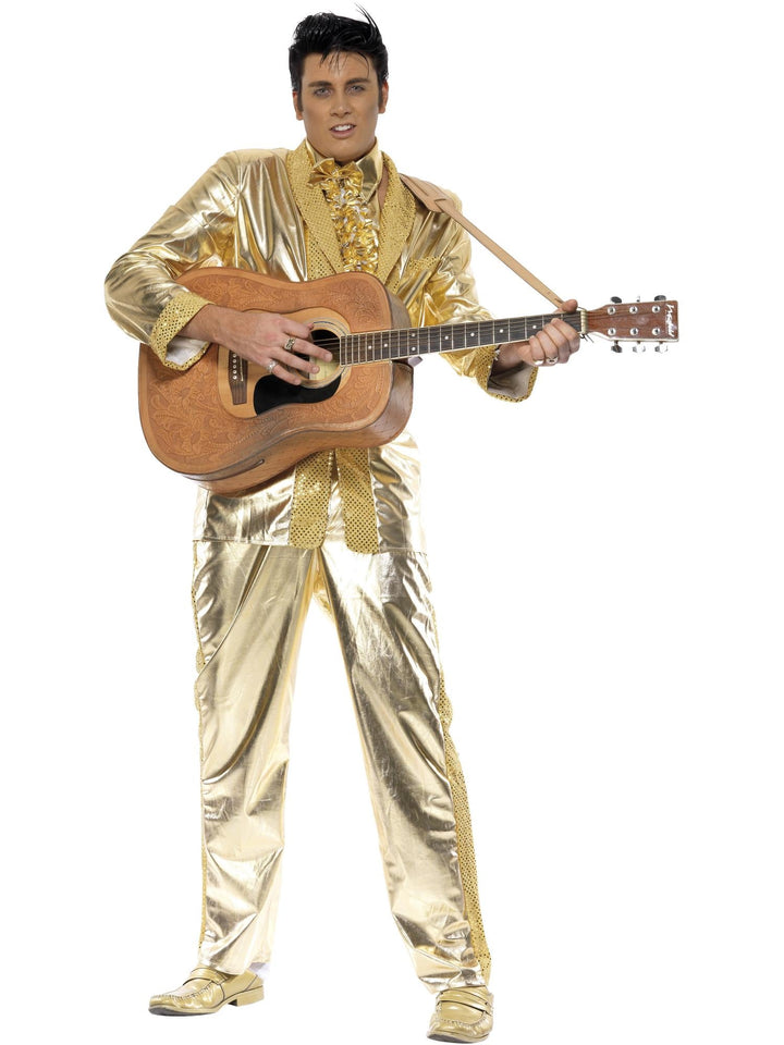 ELVIS GOLD COSTUME, ADULT - Little Shop of Horrors Costumery & Pop-Culture Emporium - 16 Bennetts Rd Mornington Melbourne - Melbourne's Most Iconic Costume Shop