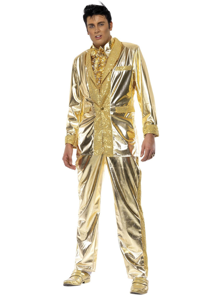 ELVIS GOLD COSTUME, ADULT - Little Shop of Horrors Costumery & Pop-Culture Emporium - 16 Bennetts Rd Mornington Melbourne - Melbourne's Most Iconic Costume Shop