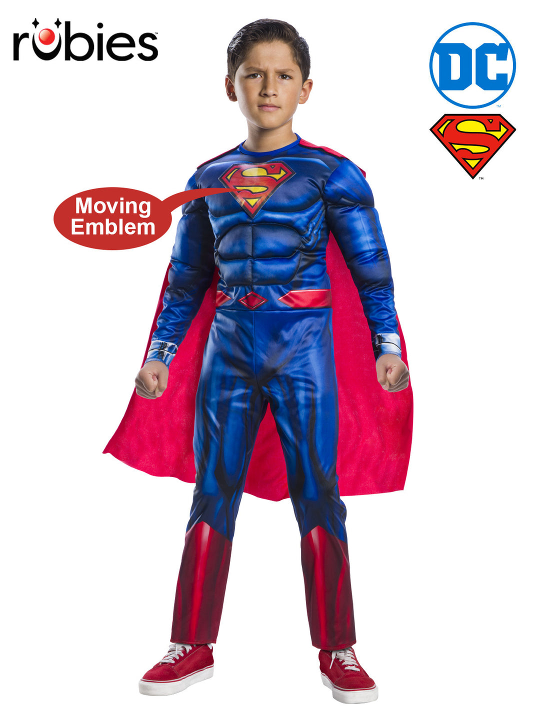 SUPERMAN DELUXE LENTICULAR COSTUME, CHILD - Little Shop of Horrors Costumery & Pop-Culture Emporium - 16 Bennetts Rd Mornington Melbourne - Melbourne's Most Iconic Costume Shop